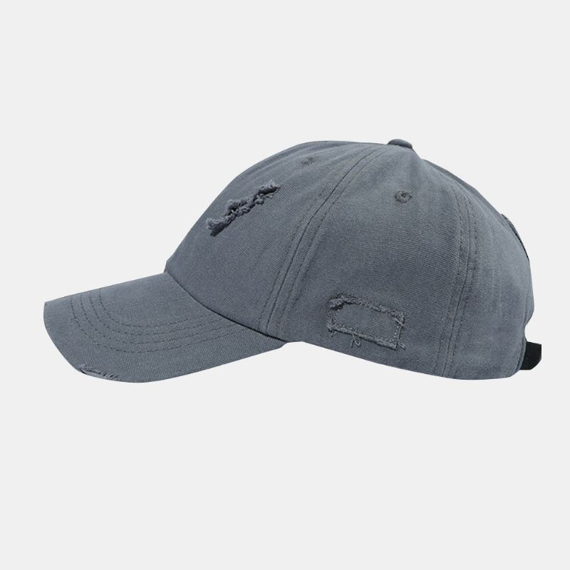 Unisex Broken Hole-pesäpallohatut Retro Yksinkertainen Ulkoilu Aurinkosuoja Säädettävä Ivy Cap