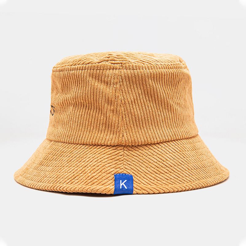 Unisex Bucket Hat Vakosametti Kirjain Brodeerattu Kontrasti Väri Tarra Outdoor Muoti Lämmin Bucket Hat