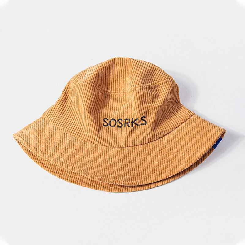 Unisex Bucket Hat Vakosametti Kirjain Brodeerattu Kontrasti Väri Tarra Outdoor Muoti Lämmin Bucket Hat