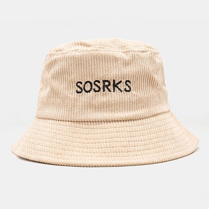 Unisex Bucket Hat Vakosametti Kirjain Brodeerattu Kontrasti Väri Tarra Outdoor Muoti Lämmin Bucket Hat