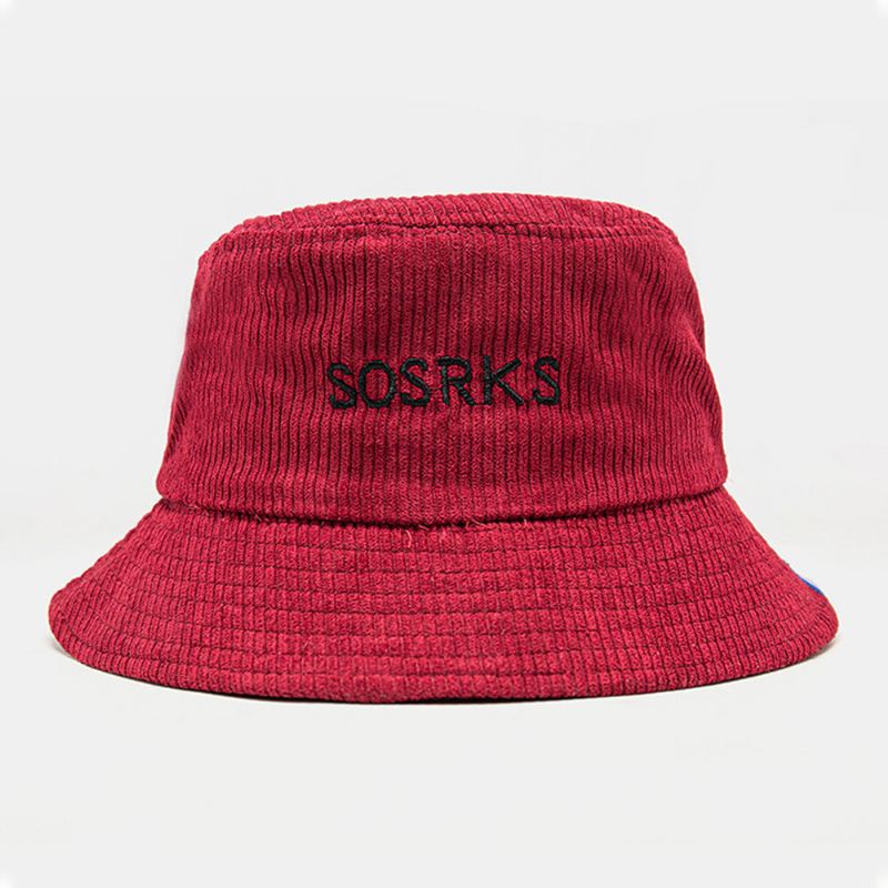 Unisex Bucket Hat Vakosametti Kirjain Brodeerattu Kontrasti Väri Tarra Outdoor Muoti Lämmin Bucket Hat