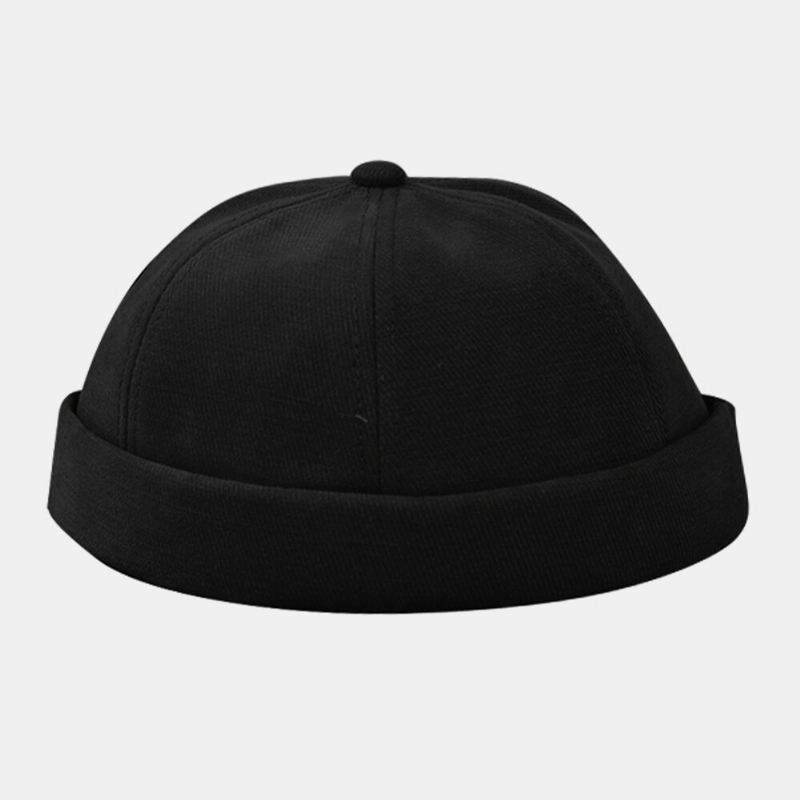 Unisex Cotton Letter Sarjakuva Patch Pattern Yksivärinen Brimless Pipo Landlord Cap Skull Cap