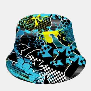 Unisex Cotton Overlay Urheilu Pelitulostus Muoti Aurinkovarjo Bucket Hat