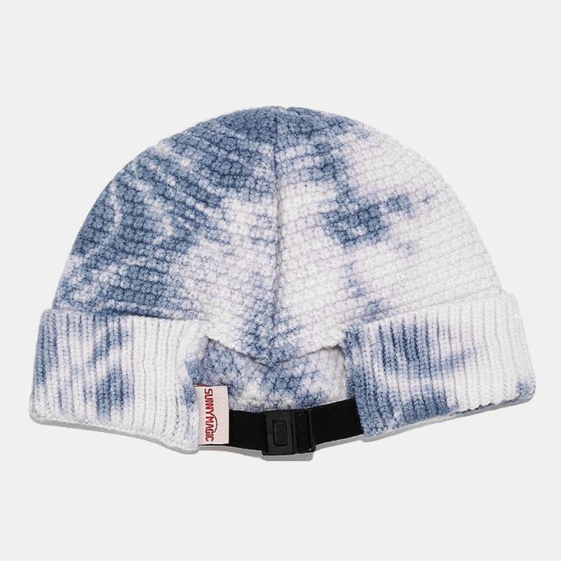 Unisex Epäsäännöllinen Solmiovärjäyskuvio Neulottu Lippalakki Street Hip Hop Säädettävä Hengittävä Lämmin Aurinkovarjo Landlord Cap Pipo Skull Cap