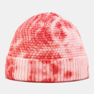 Unisex Epäsäännöllinen Solmiovärjäyskuvio Neulottu Lippalakki Street Hip Hop Säädettävä Hengittävä Lämmin Aurinkovarjo Landlord Cap Pipo Skull Cap