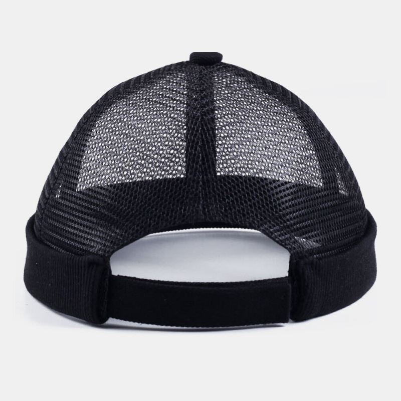 Unisex Hollow Out Täysverkoinen Hengittävä Muoti Ulkokäyttöön Brimless Pipo Landlord Cap Skull Cap