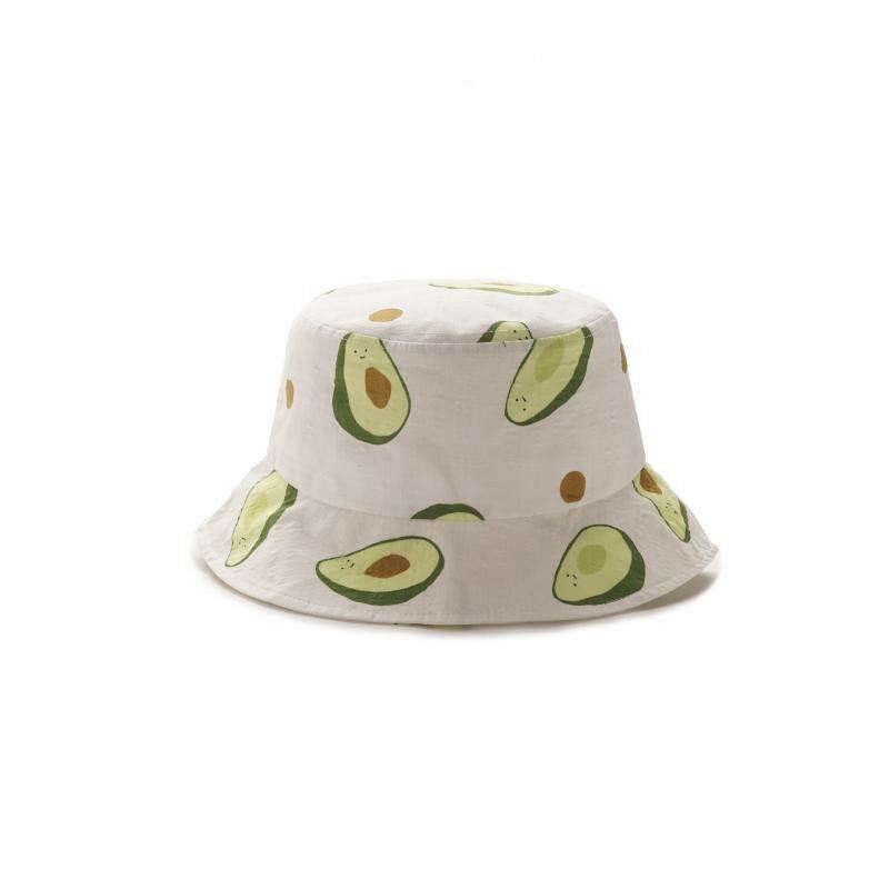 Unisex Kesä Avocado Fisherman Hat Bucket Hat Ulkoilumatka Aurinkohattu