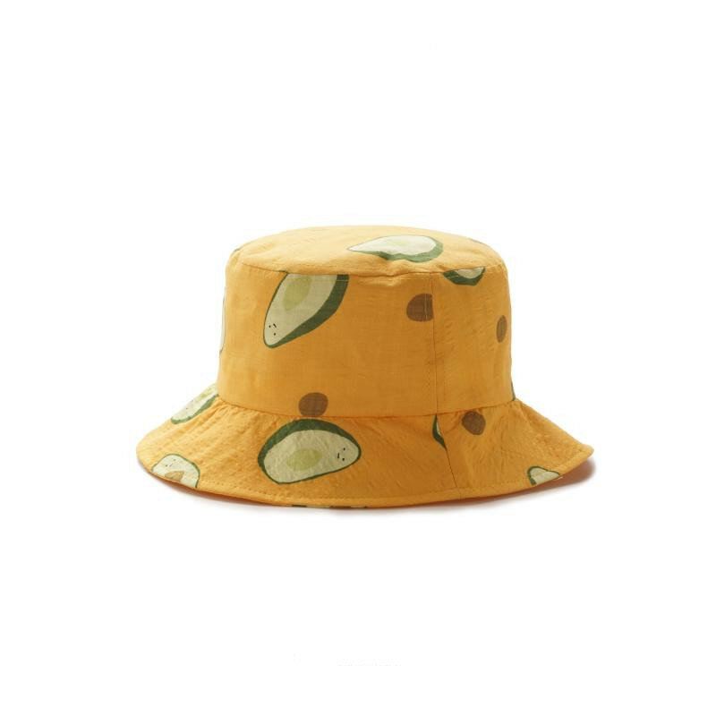 Unisex Kesä Avocado Fisherman Hat Bucket Hat Ulkoilumatka Aurinkohattu