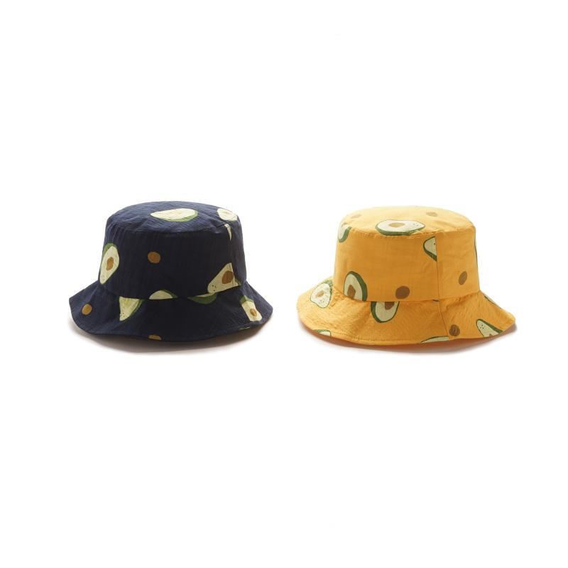 Unisex Kesä Avocado Fisherman Hat Bucket Hat Ulkoilumatka Aurinkohattu