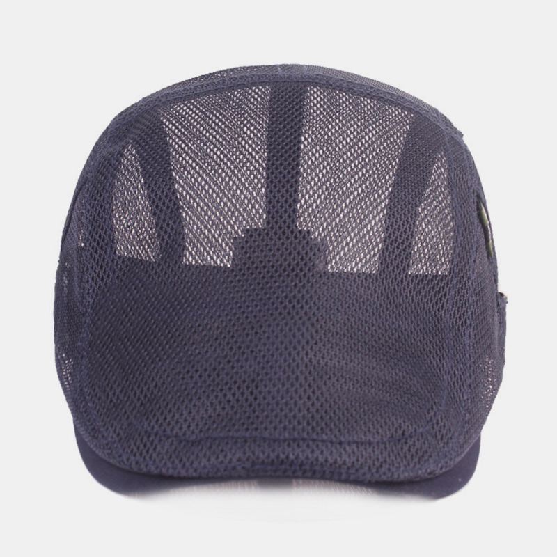 Unisex-kokoinen Mesh-barettihattu Kesä Cool Suncreen Hengittävä Litteä Lippalakki Ivy Cap Kuljettajan Hattu