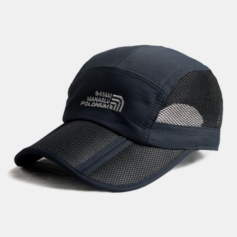 Unisex-kokoinen Taitettava Nopeasti Kuivuva Verkkohattu Aurinkovarjo Hengittävä Snapback-baseball-hattu Kesän Ulkourheiluun