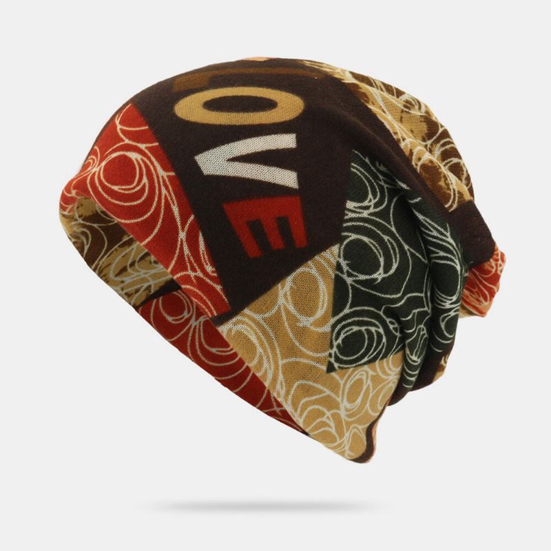 Unisex Letter Print Twist Hat Pipohattu