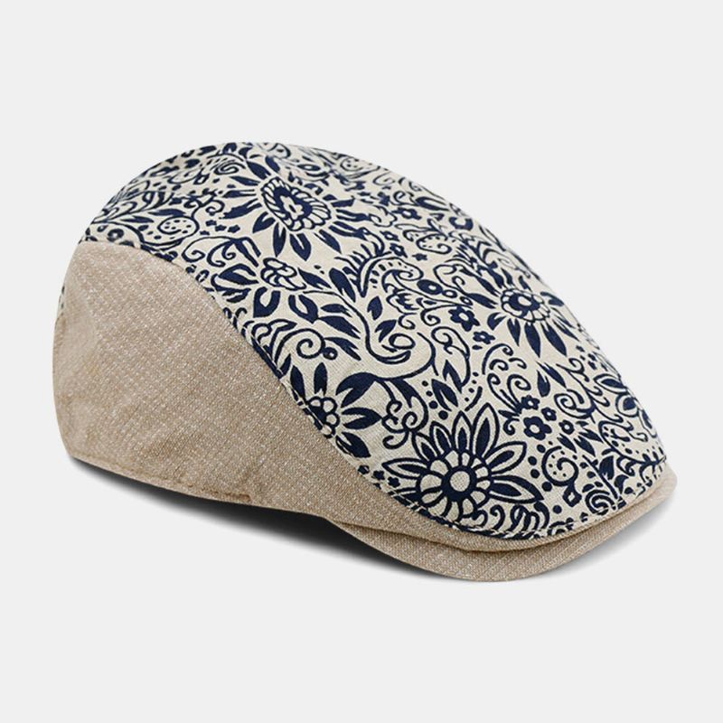 Unisex Litteä Hattupäällinen Cashew Kukkakuvio Villi Hengittävä Auringonsuoja Eteenpäin Cap Baret Cap