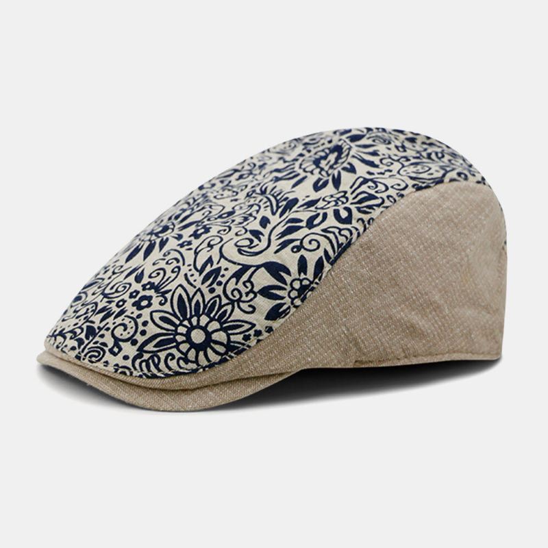 Unisex Litteä Hattupäällinen Cashew Kukkakuvio Villi Hengittävä Auringonsuoja Eteenpäin Cap Baret Cap