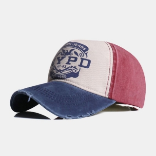 Unisex Make-old Letter Eagle Printed Twill Cap Kesä Travel Sunshade Baseball Cap