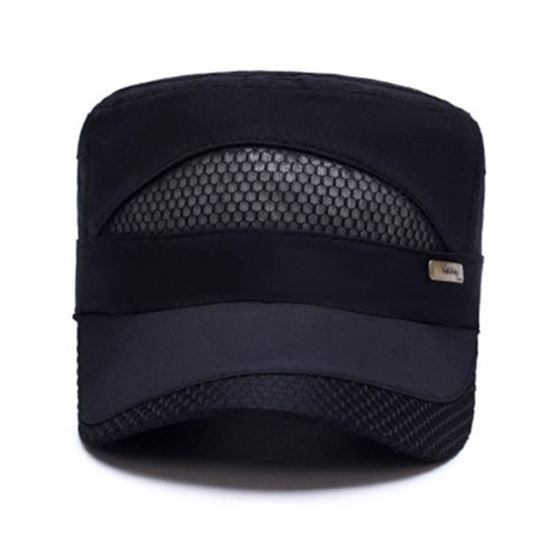 Unisex Mesh Nopeasti Kuivuvat Vintage Litteät Hatut Outdoor Sport Army Hat Säädettävät Baseball-lippikset