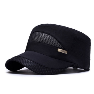 Unisex Mesh Nopeasti Kuivuvat Vintage Litteät Hatut Outdoor Sport Army Hat Säädettävät Baseball-lippikset