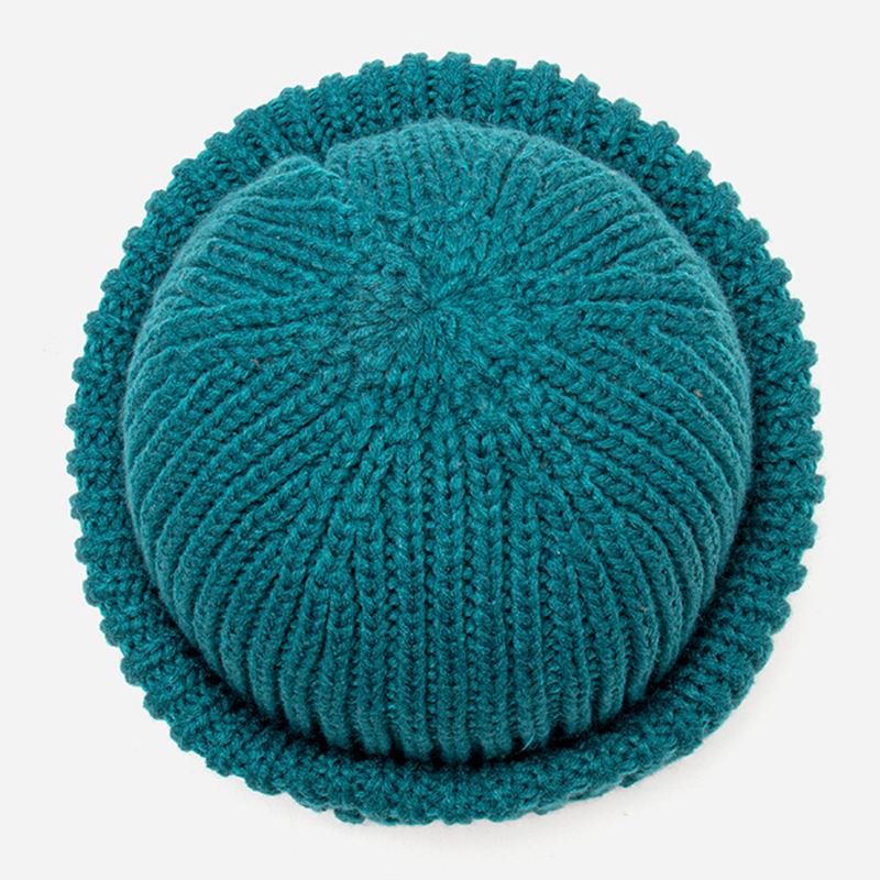 Unisex N-kirjainkuvioiset Neulotut Lippalakit Muoti Rento Säädettävä Elastinen Lippis Pääkallo Lippalakki Brimless Beanie Landlord Cap