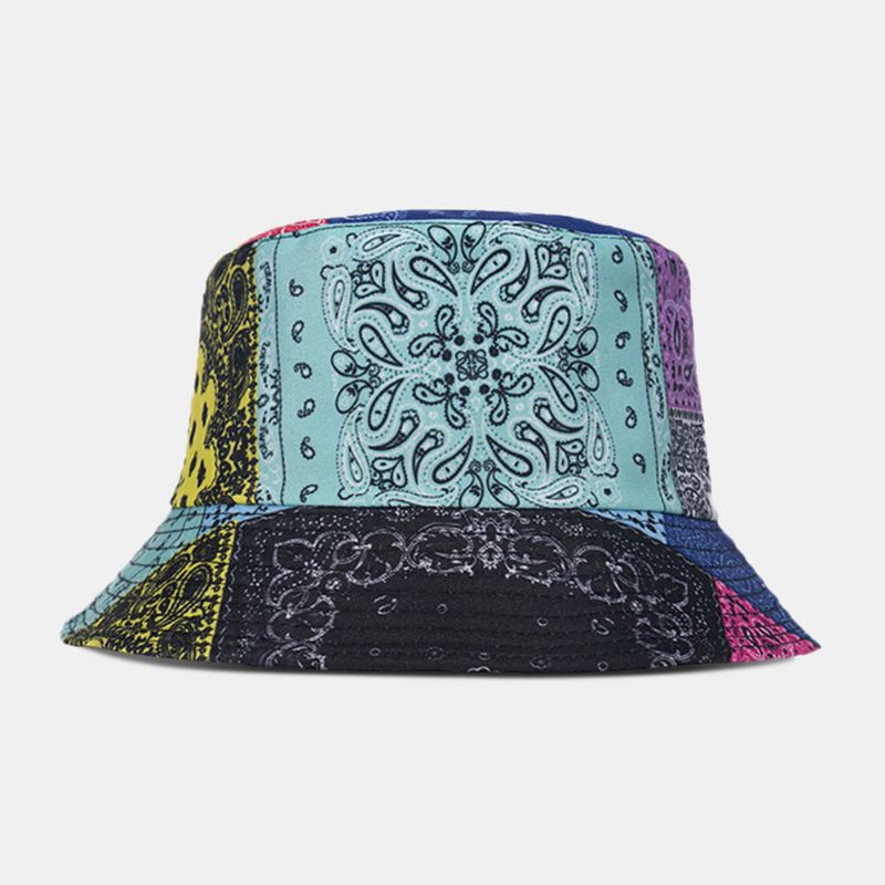 Unisex-peitto Cashew Print Bucket-hattu Sekavärinen Tikkaus Rento Aurinkovarjohattu