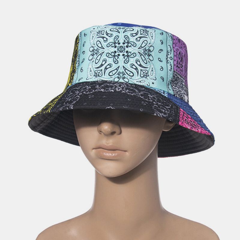 Unisex-peitto Cashew Print Bucket-hattu Sekavärinen Tikkaus Rento Aurinkovarjohattu