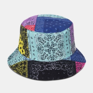 Unisex-peitto Cashew Print Bucket-hattu Sekavärinen Tikkaus Rento Aurinkovarjohattu