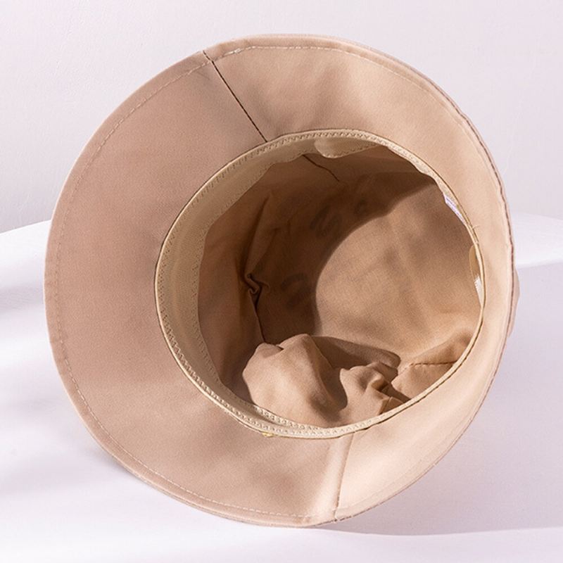 Unisex-puuvillainen Kirjekuviopainatus Twill Fashion Bucket Hat