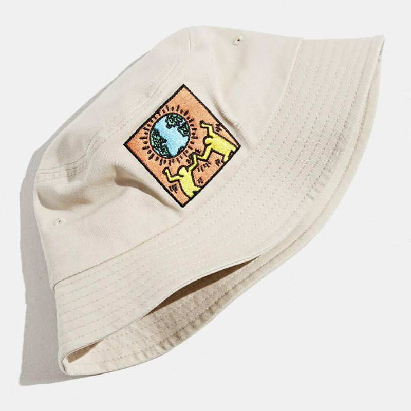 Unisex-puuvillaiset Ympäristönsuojelijat Jotka Sopusoinnussa Luonnon Kanssa Teemakuvio Ulkoilu Aurinkovarjo Bucket Hat