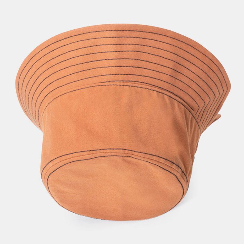 Unisex-puuvillanappikoriste Sivuhalko Persoonallisuus Auringonsuoja Bucket Hat