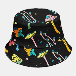 Unisex-puuvillapeite Sienikuvio Muoti Persoonallisuus Auringonvarjo Bucket Hat