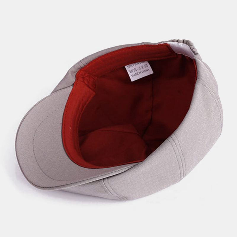 Unisex Solid Color Brittiläinen Retro Cowboy Hattu Kahdeksankulmainen Hattu Litteä Hattu Maalari Baretti Hattu Lehtipoikahattu