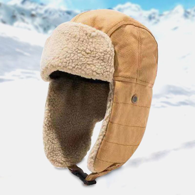 Unisex Talvinen Lämmin Korvasuojaus Trapper-hattu Ulkokäyttöön Rento Tuulenpitävä Viileä Suoja Venäläinen Hattu Ushanka Hattu