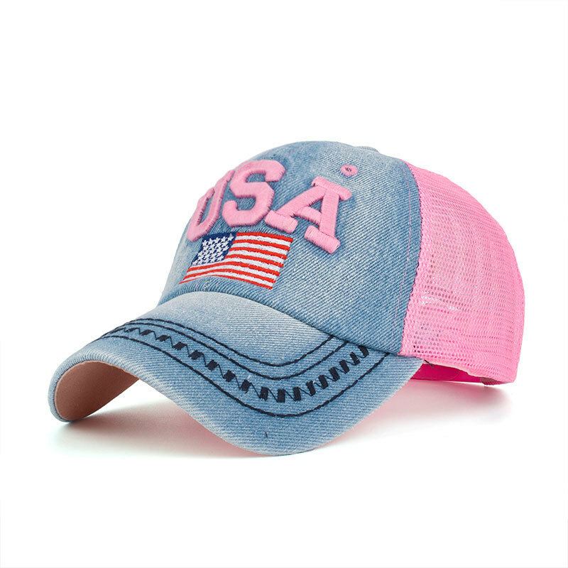 Unisex Vintage Isänmaallinen Baseballlippis Tyylikäs Ahdistunut American Flag-hattu