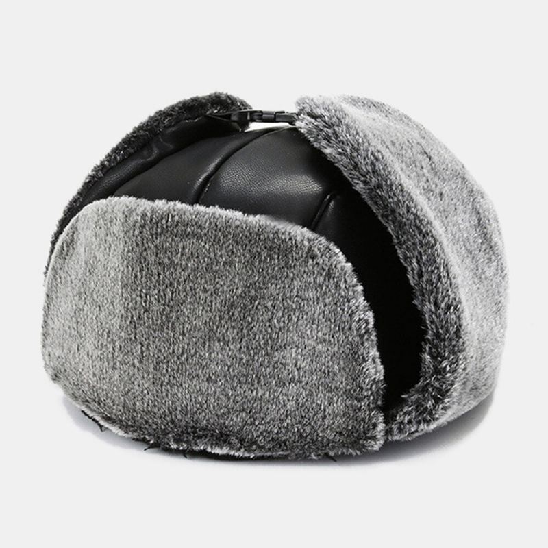 Unisex Winter Thicken Lämmin Trapper Hattu Irrotettava Naamio Verho Ulkona Tuulenpitävä Kuulosuojaus Venäläinen Hattu Ushanka Hat