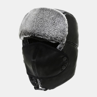 Unisex Winter Thicken Lämmin Trapper Hattu Irrotettava Naamio Verho Ulkona Tuulenpitävä Kuulosuojaus Venäläinen Hattu Ushanka Hat