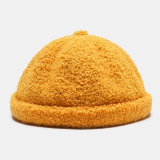 Unisex Yksivärinen Fleece Lämmin Landlord-lippis Ulkokäyttöön Rento Aurinkovarjo Brimless Beanie Skull Cap