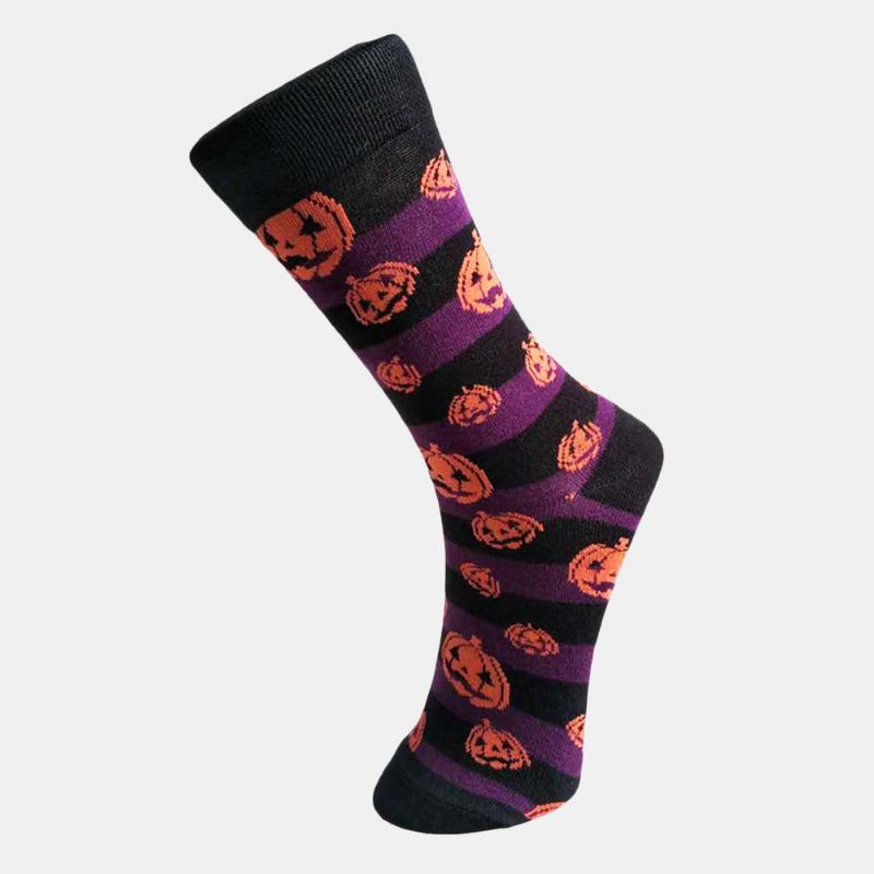 Halloween Couple Socks Cotton Pumpkin Tube Sukat