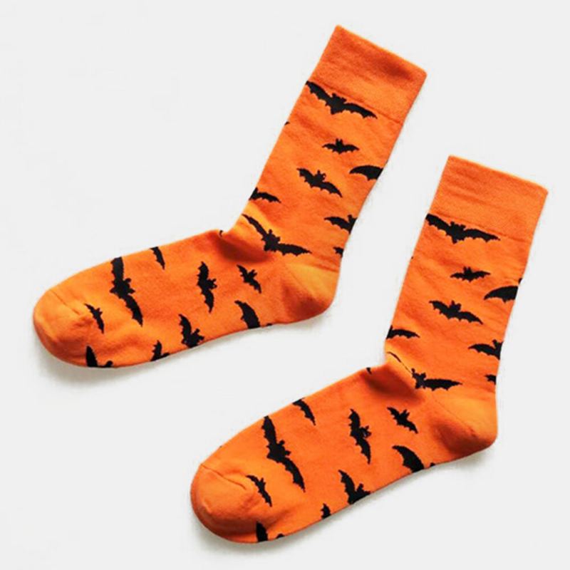 Halloween Couple Socks Cotton Pumpkin Tube Sukat